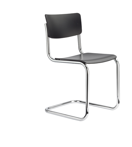 Thonet S 43 schwarz Chrom